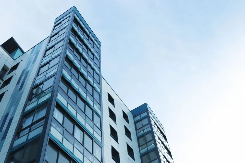 Modern commercial building exterior
